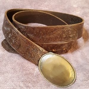 Mossimo Genuine Etched Leather Belt w/ Buckle